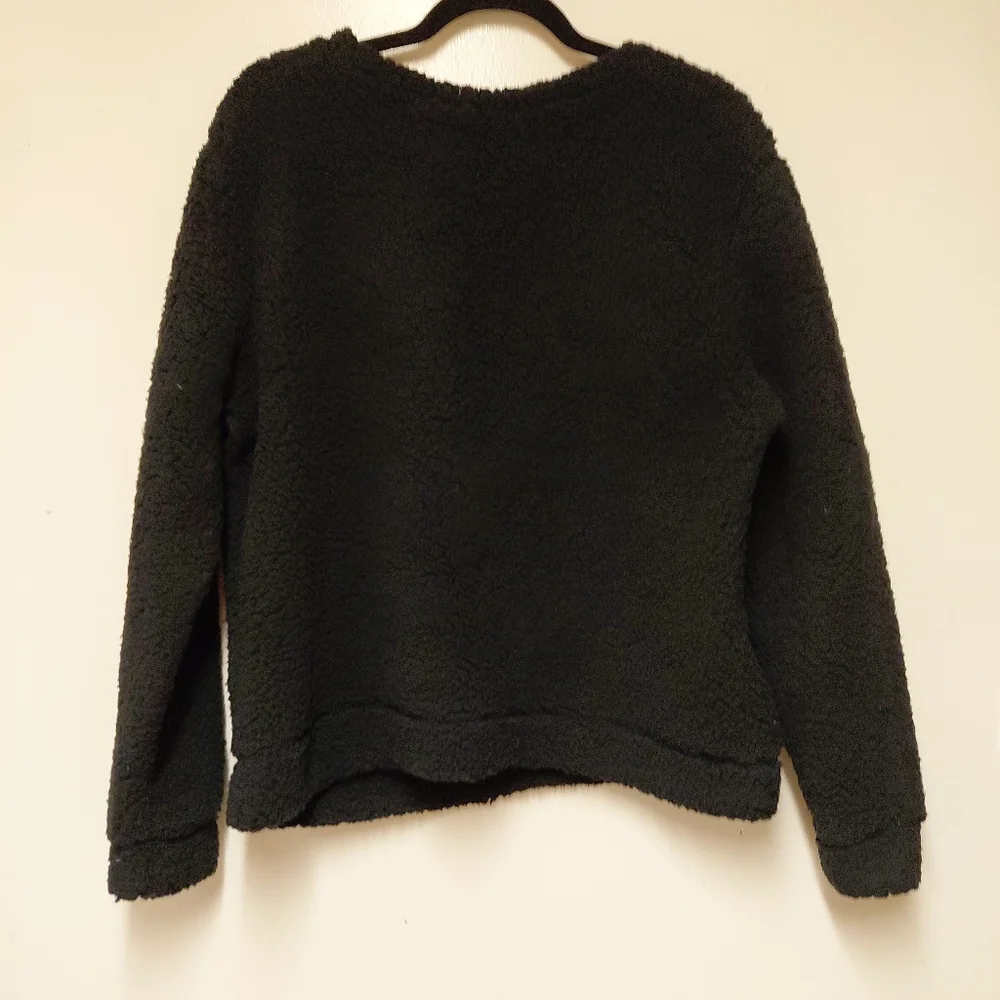 Christmas Festive Black Sweater with Holiday Accents Size XL - Picture 2 of 6